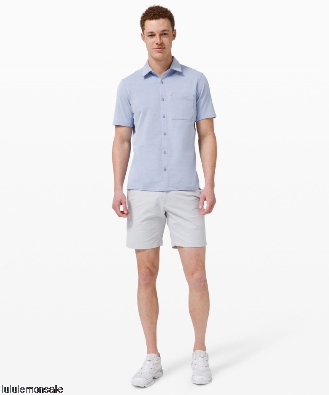 Lululemon Verkauf DELULU621 | Commission Kurzarmshirt Harbor Blue